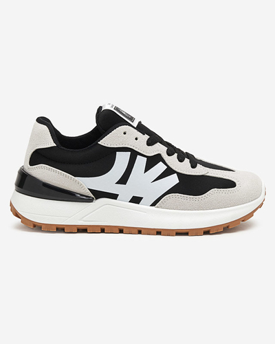 Dámské černé tenisky s šedými vsadkami Narisa - Obuv