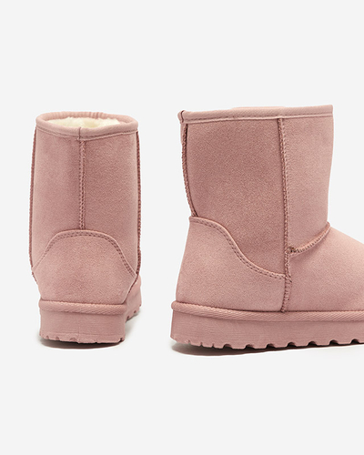 Dámské zateplené sněhule z ekokůže v růžové barvě Xetik - Obuv