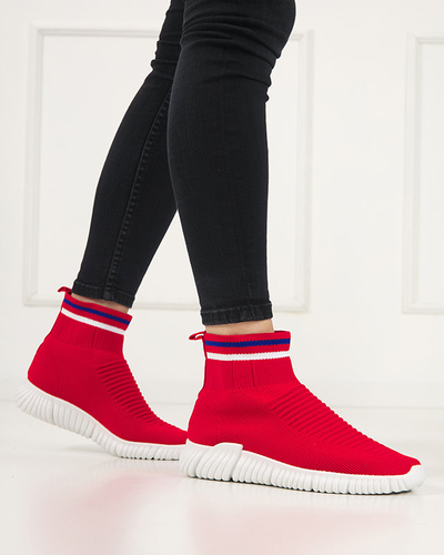 OUTLET Červené dámské vysoké kotníkové sportovní boty značky Deloni - Footwear
