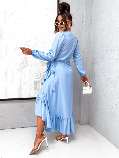 Royalfashion Společenské midi šaty pro ženy se volány