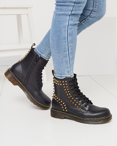 Černé dámské boty s cvočky Operias - Obuv