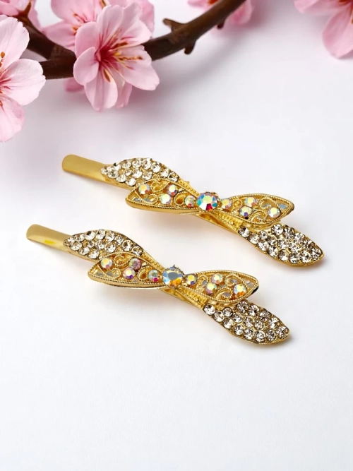 Royalfashion Шпильки для волосся з бантами зі стразами Sparkle Bow