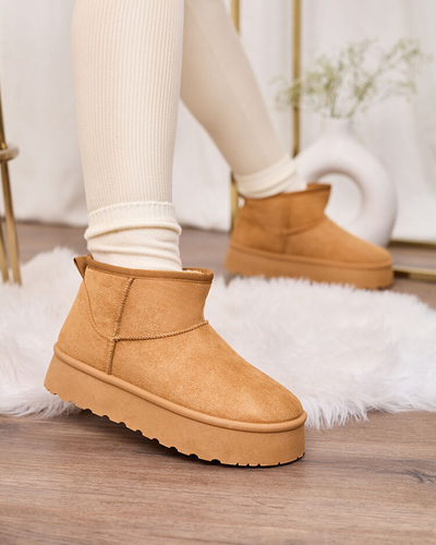 Royalfashion Коричневі жіночі черевики на платформі Ersinella