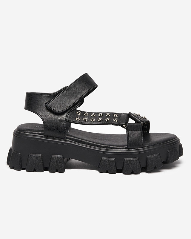 Černé dámské sandály s tryskami Lascita- Obuv