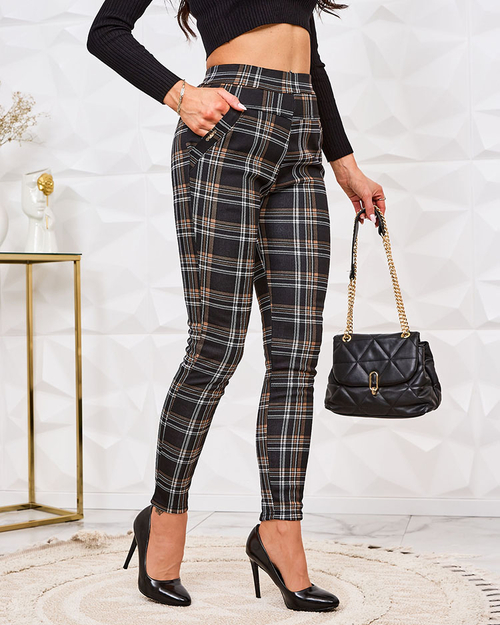 Royalfashion Утеплені картаті жіночі лосини