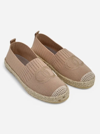 Dámské espadrilky Callisto světle hnědé plochý podpatek ekologická kůže