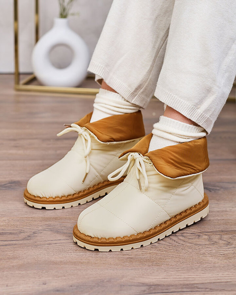 Royalfashion Dámské sněhule v béžové barvě Nevonsis