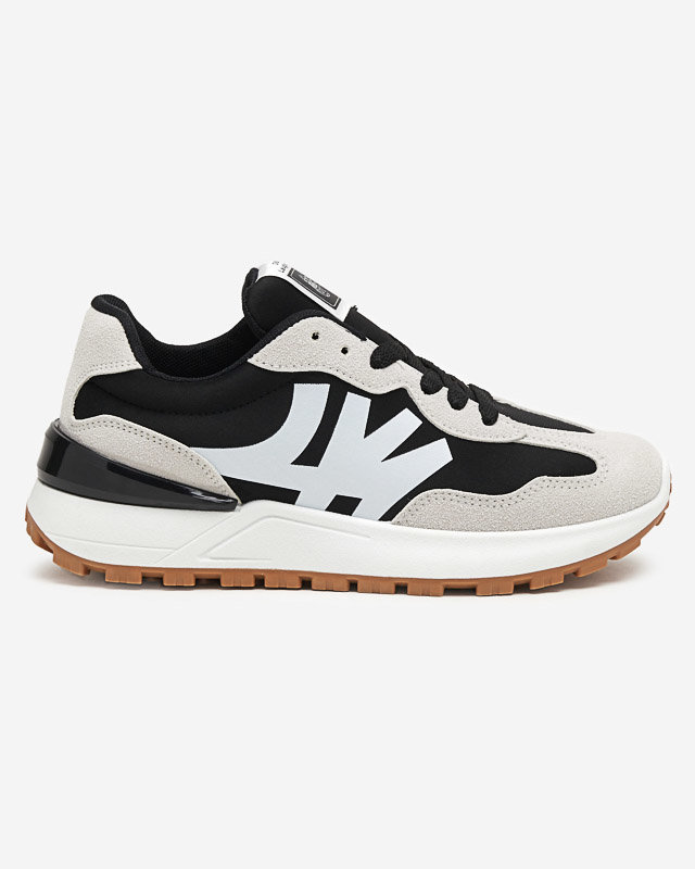 Dámské černé tenisky s šedými vsadkami Narisa - Obuv