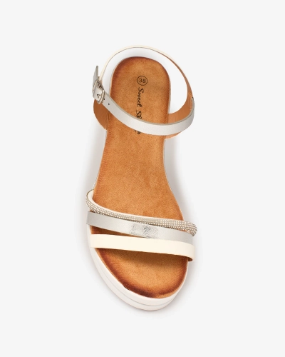 Royalfashion Dámské stříbrné sandály Afocla silver anchor