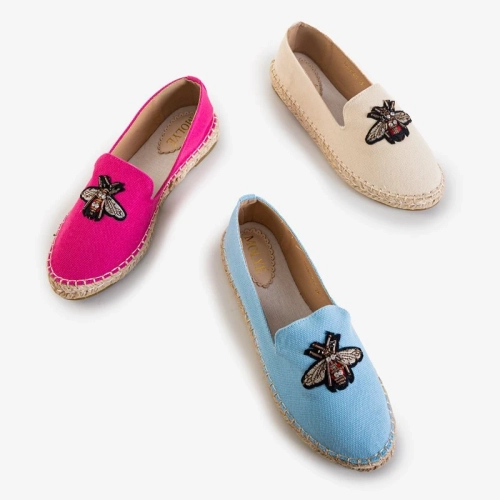 OUTLET Сині жіночі еспадрільї з нашивкою Placida - Взуття