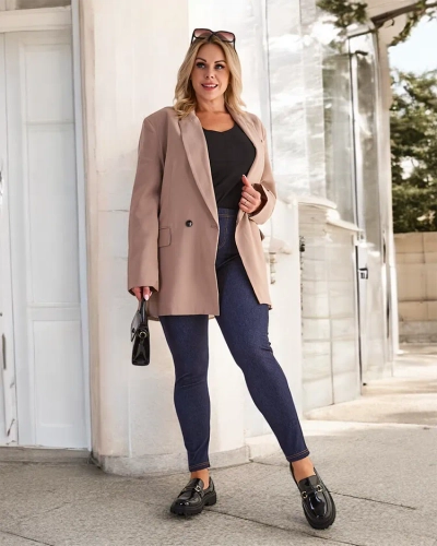 Royalfashion Dámské tregíny PLUS SIZE Kalhoty
