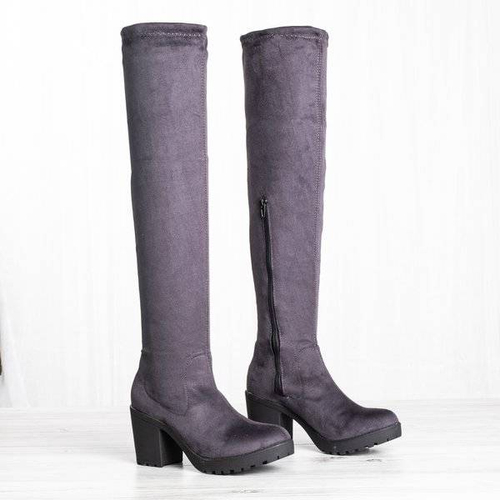 ВИХІД Сірі черевики на вищій стійці Мокалінея - Взуття