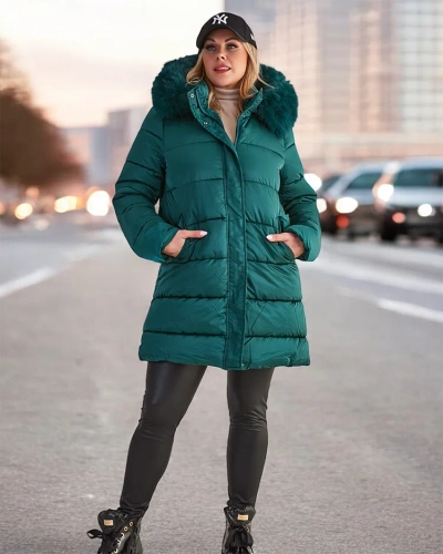 Жіноча стьобана зимова куртка Royalfashion