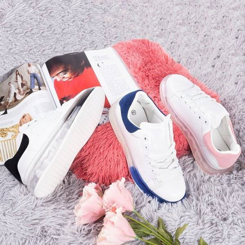 Білі та рожеві кросівки з більш товстою підошвою Judite - Взуття 1