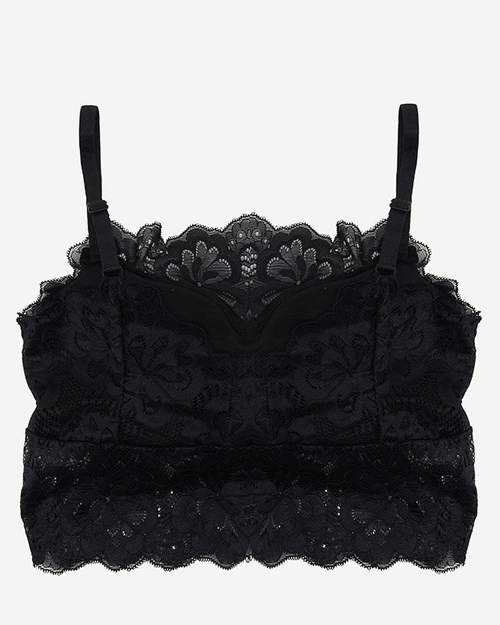 Жіночий чорний мереживний бюстгальтер - Нижня білизна