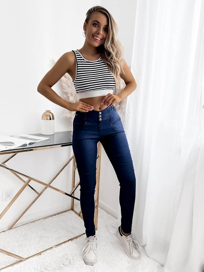 Námořnicky modré dámské tegingové kalhoty- Oblečení