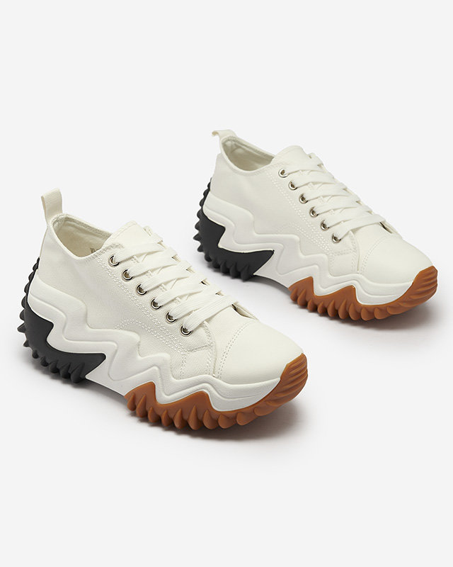 Sportovní boty a'la tenisky v bílé barvě Ascota- Obuv