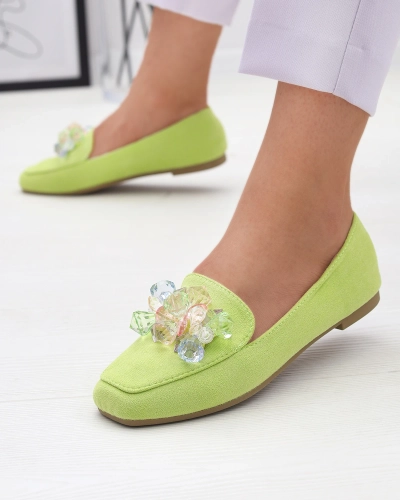 Зелені жіночі мокасини з екозамші Gepossa- Footwear
