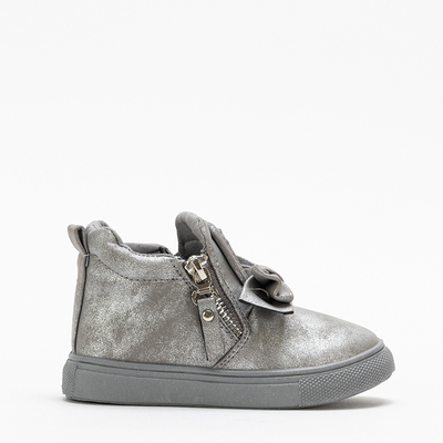Сіре дитяче взуття з оздобленням Ysis