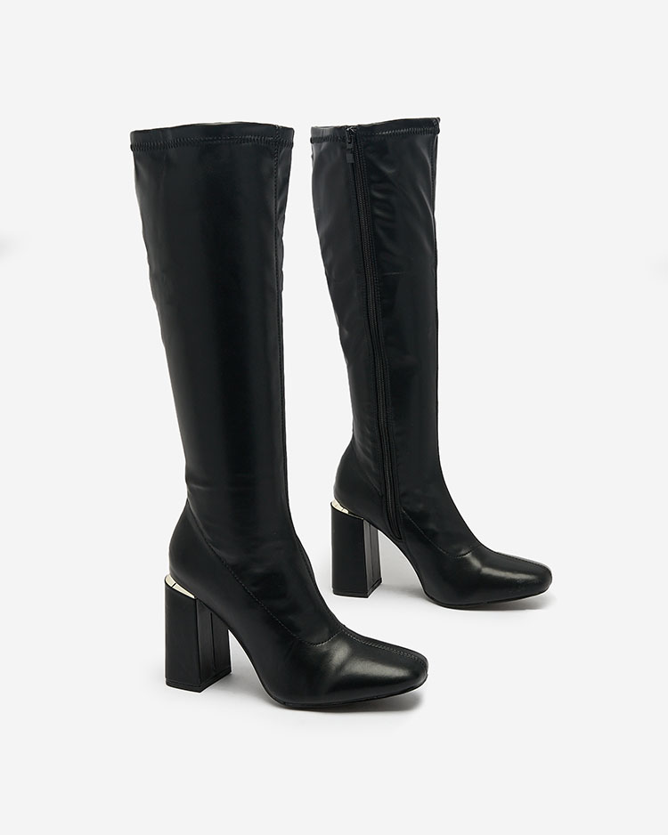 Royalfashion Černé dámské kozačky Tasherta