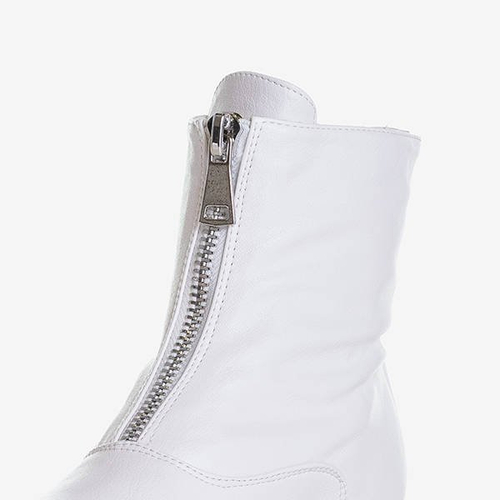 Жіночі білі чоботи на підборах Клюнія - Взуття
