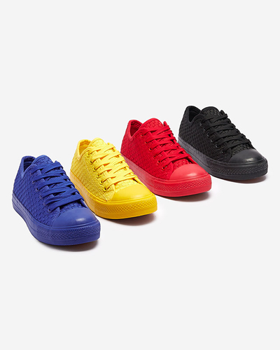 Červené dámské tenisky s reliéfem Aklina - Obuv