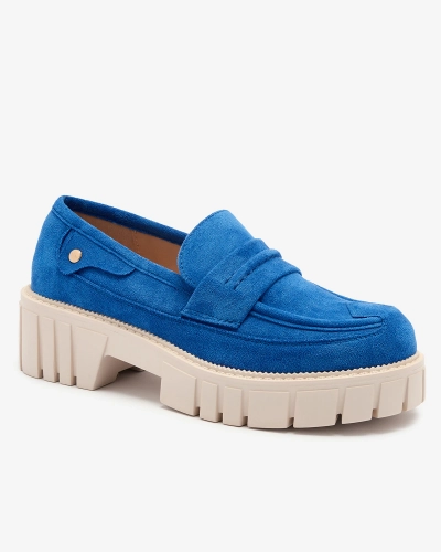 Жіночі мокасини з екозамші кобальтового кольору Siherta- Footwear
