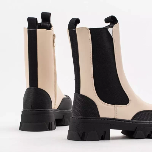 OUTLET Бежеві жіночі чоботи на масивній підошві Rosidi - Взуття