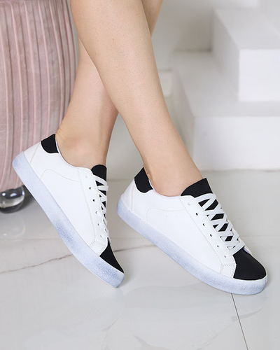 Bílé a černé sportovní tenisky pro ženy Asufi- Footwear