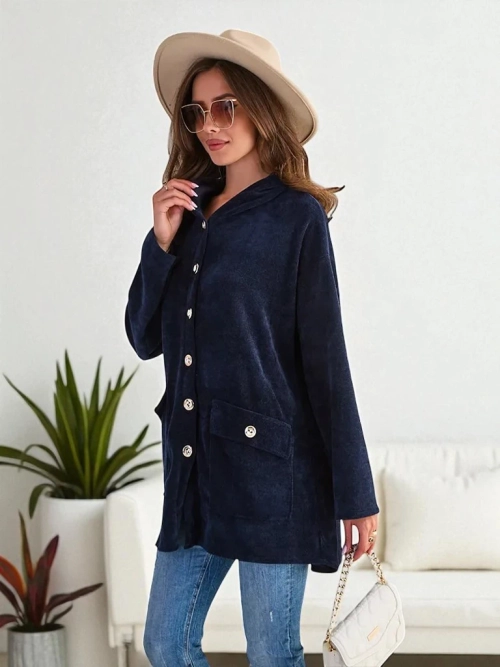 Кардиган жіночий Royalfashion з золотими ґудзиками РОЗМІР ПЛЮС