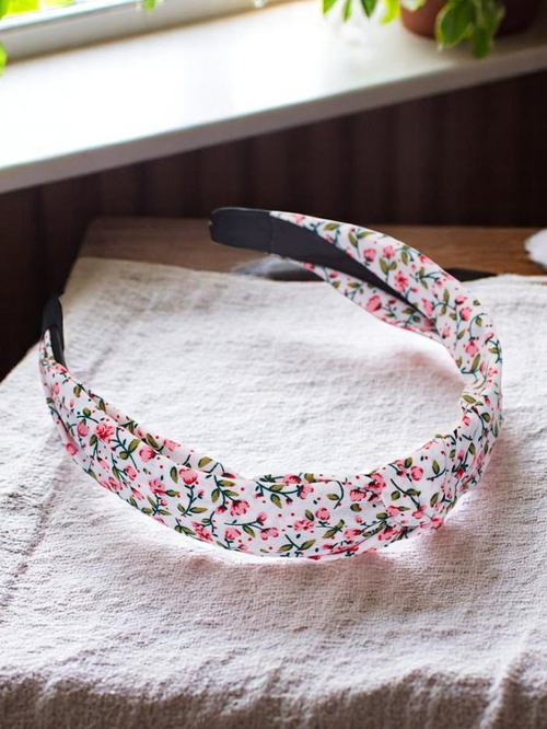 Royalfashion Обруч для волосся з бантом у квітковий візерунок Lilia