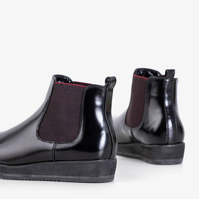 Černé dámské klínové boty od firmy Stasia - Footwear