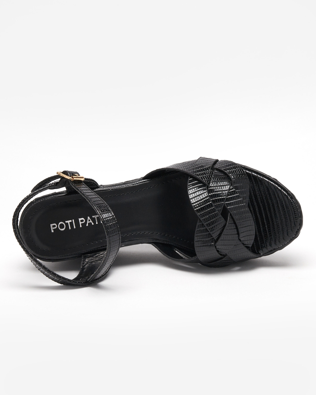 Černé dámské sandály z ekokůže Flossy - Boty