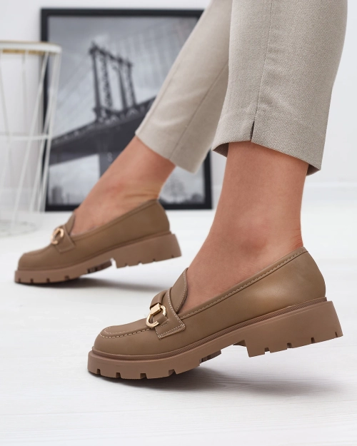 Жіночі мокасини Royalfashion світло-коричневого кольору Desise