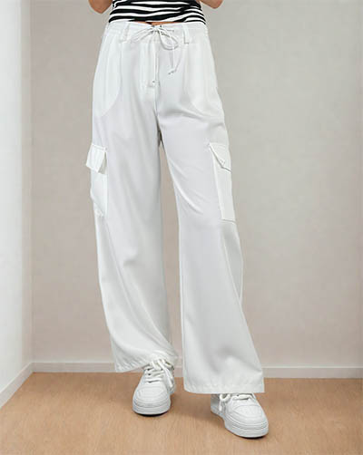 Royalfashion Dámské široké kalhoty s kapsami