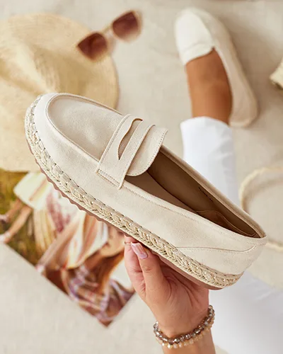 Royalfashion Dámské semišové mokasíny eko Monum