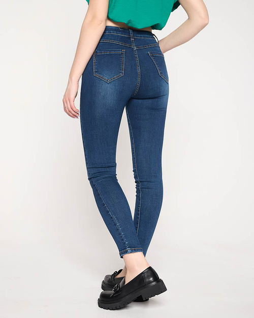 Темно-сині жіночі вузькі джинси - Одяг