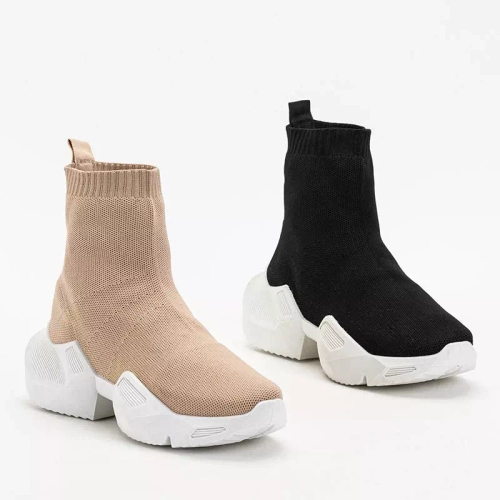 OUTLET Високе бежеве жіноче спортивне взуття Fisa - Взуття