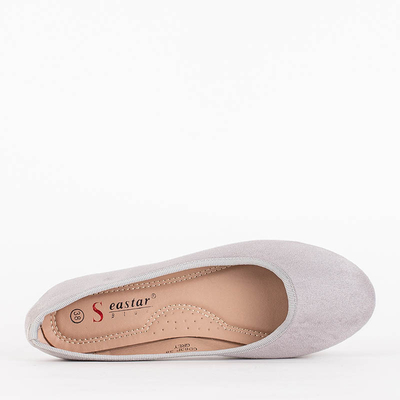 Світло-сірі жіночі балетки Tizika
