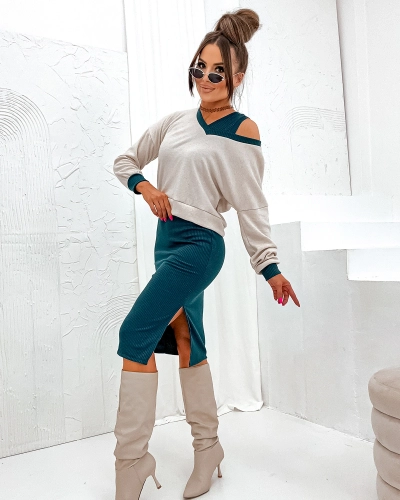 Royalfashion Темно-зелений жіночий повсякденний комплект