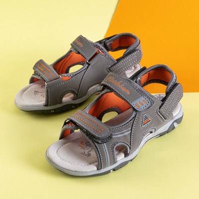 Сірі дитячі сандалі на липучках Elbrus