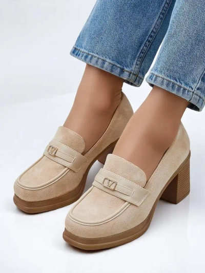 Royalfashion dámské loafersy s blokovým podpatkem Evelay