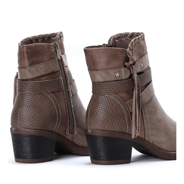 Boty na sloupku v tmavě hnědé Junco - obuv 1