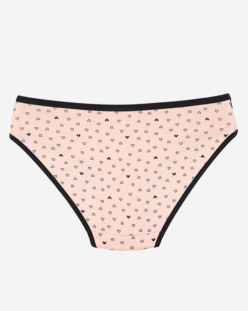 Світло-рожеві жіночі трусики з сердечками