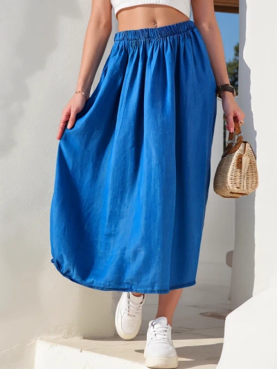 Royalfashion Жіноча міні-спідниця, яка нагадує джинсову.