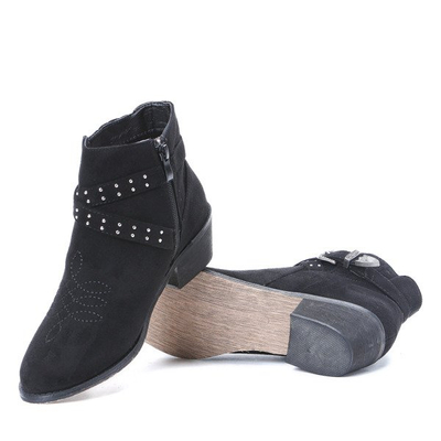 Czarne sztyblety Lesley - Obuwie