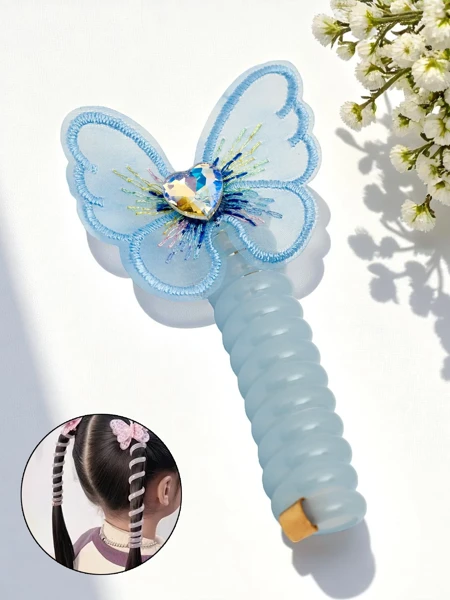 Royalfashion Gumička do vlasů pružina s motýlkem Spring Butterfly