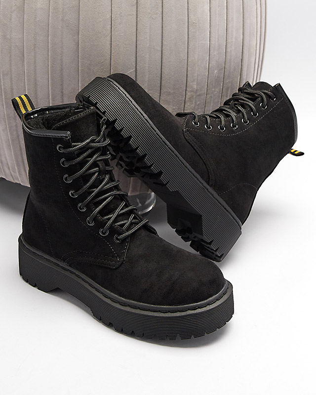 Dámské boty bagger z ekokůže v černé barvě Fefillo- Obuv