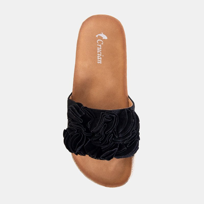 Чорні жіночі шльопанці на платформі Kalisa