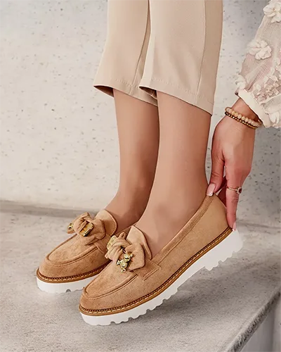 Royalfashion Dámské mokasíny s mašlí Ezizer